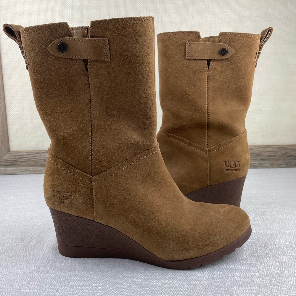 UGG Potrero Suede Wedge Boots - Picture 3 of 16